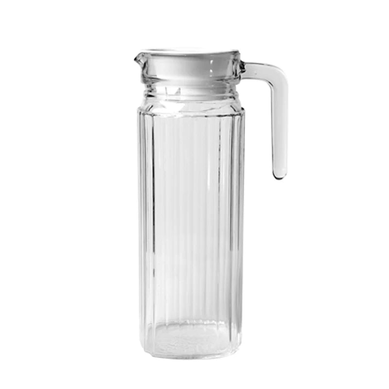 Pichet verre stries carrées carafe eau froide 11l