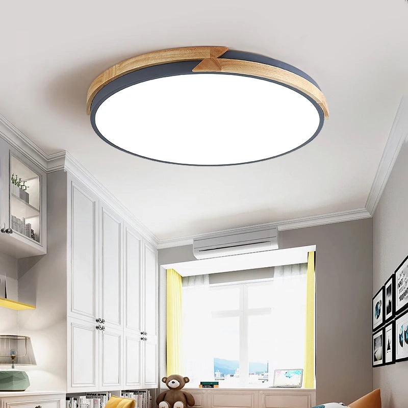 plafonnier led ultra-mince design nordique décoratif encastré - vue 5 sur 12