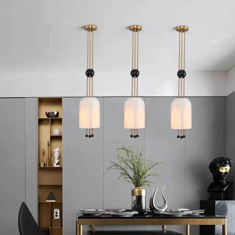 lustre en verre wabi sabi pour décoration moderne de la maison - vue 2 sur 10