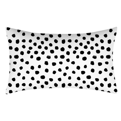 housse de coussin géométrique noir et blanc pour canapé