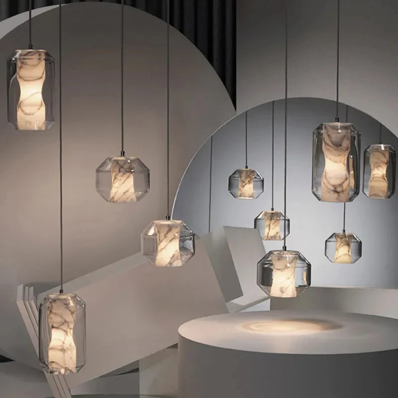 Suspension moderne en marbre - vue 4 sur 27