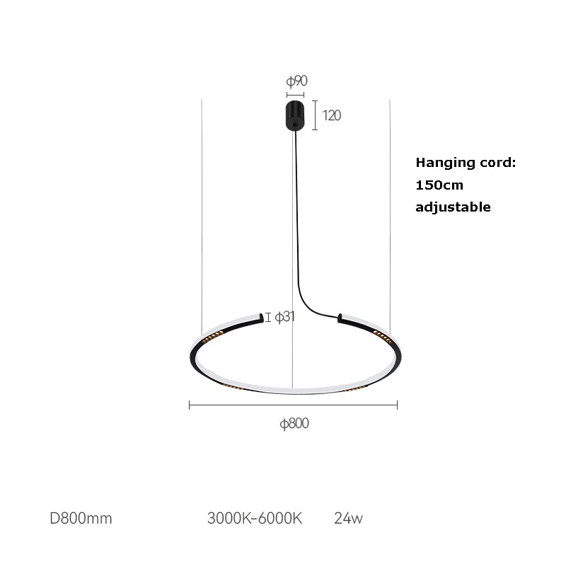 lustre à led à intensité variable nouvelle tendance 2024 - vue 12 sur 11
