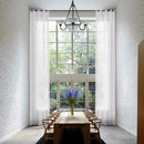 Voilage imitation lin moderne translucide pour salon chambre