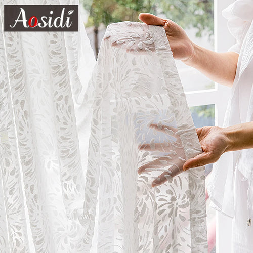 Voilage rideau tulle moderne pour salon chambre fenêtre