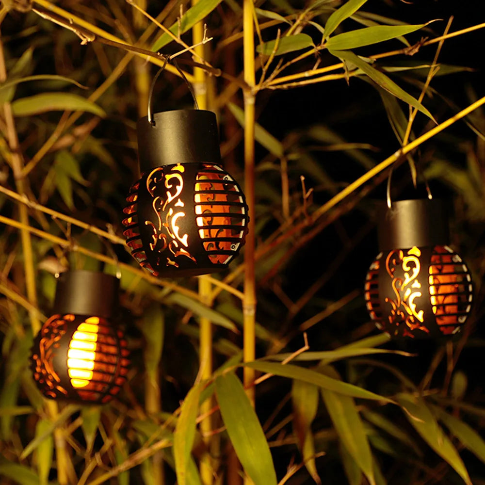 ampoule solaire led effet flamme pour extérieur décoration jardin patio - vue 4 sur 7