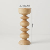bougeoir en bois pour décoration de table nordique