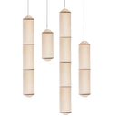 suspension cylindrique en tissu pour décoration intérieure élégante