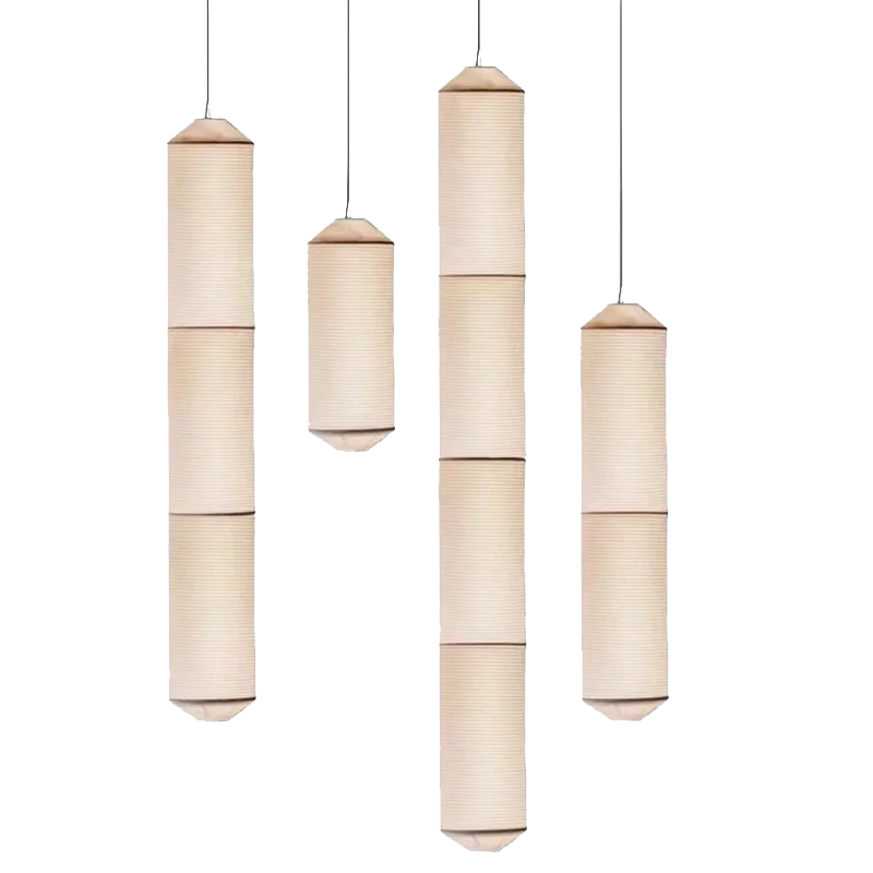 suspension cylindrique en tissu pour décoration intérieure élégante - vue 7 sur 12