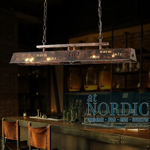 lustre style industriel rétro pour restaurant et bar américain