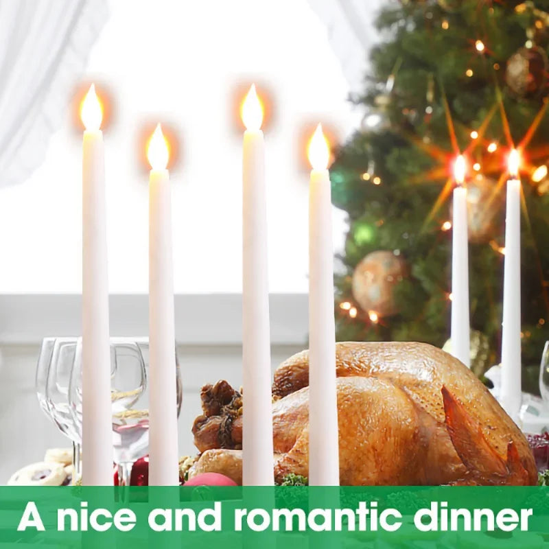 lot de bougies led scintillantes sans flamme pour décoration de noël - vue 5 sur 15
