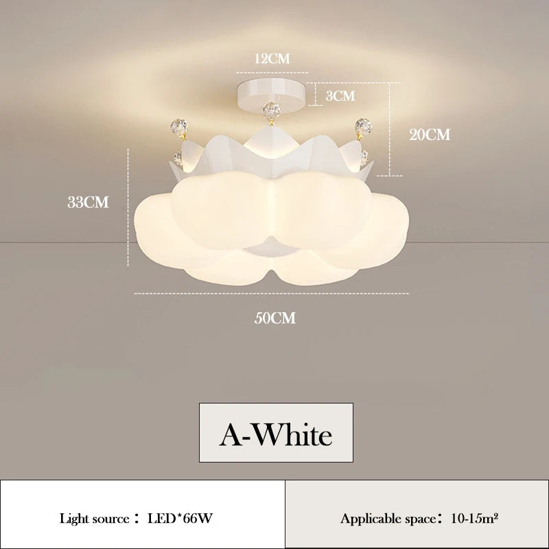 plafonnier romantique en forme de nuage pour chambre d'enfant - vue 9 sur 12