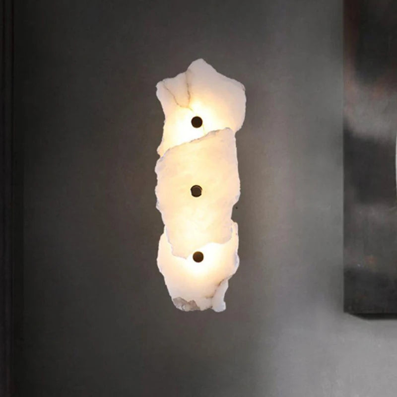 applique murale led créative feuilles de marbre pour hôtel de luxe