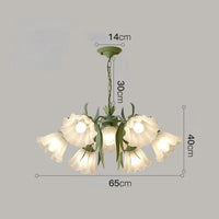 lustre à fleurs médiéval style nordique pour intérieur élégant