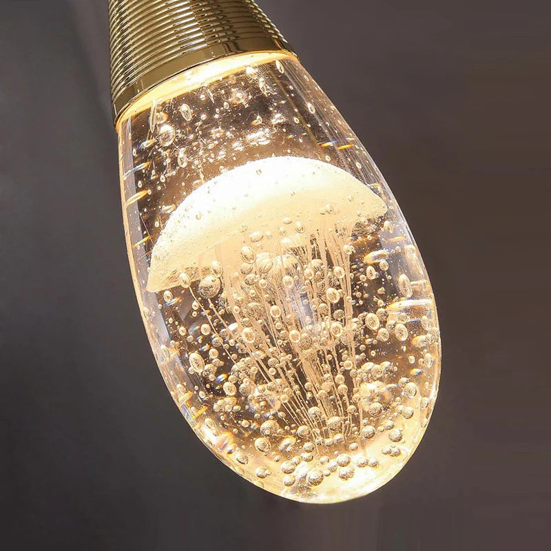 lustre nordique en cristal pour décoration moderne et élégante - vue 6 sur 12