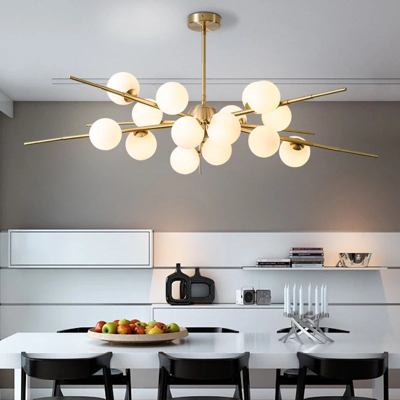 lustre nordique moderne en forme de branche de haricot magique - vue 6 sur 10