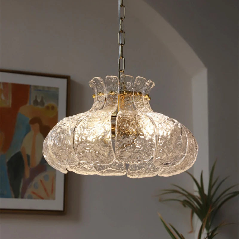 lustre rétro nordique tout cuivre verre design vintage luxe