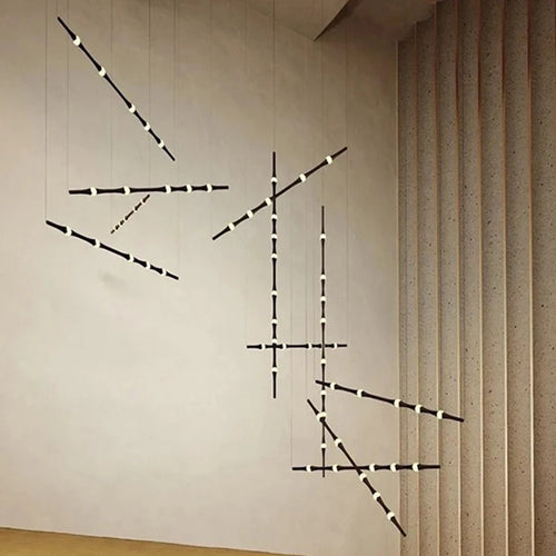 lustre minimaliste en aluminium et acrylique éclairage moderne réglable 3000K