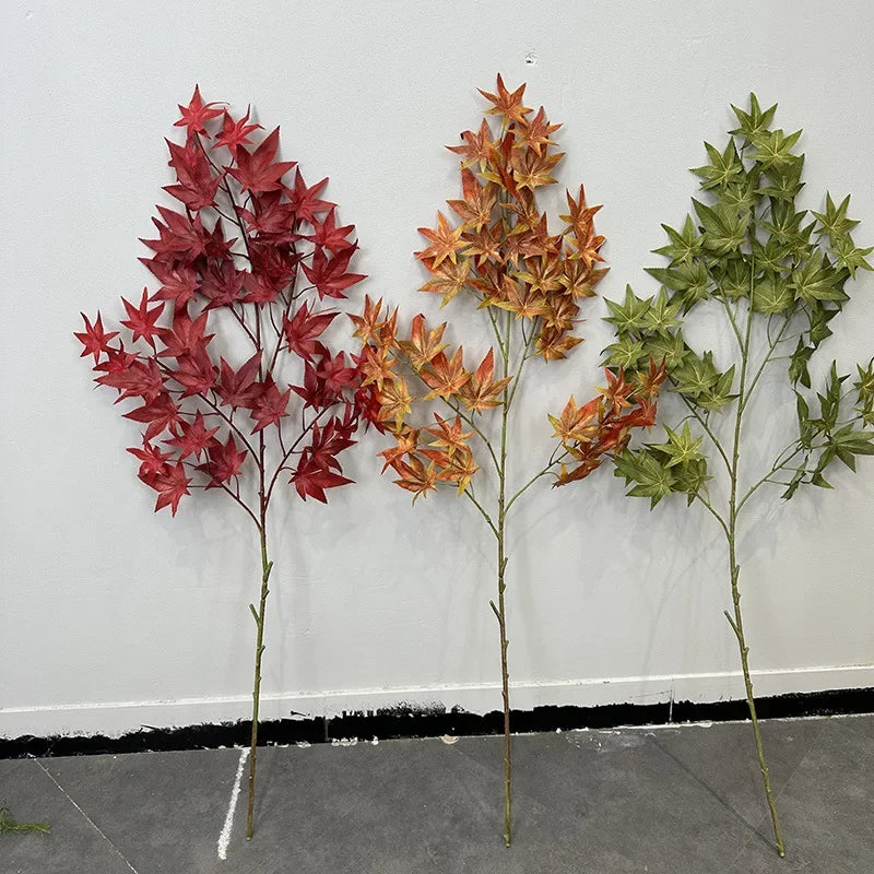 plantes artificielles en soie décoratives feuillage d'érable pour intérieur - vue 2 sur 10