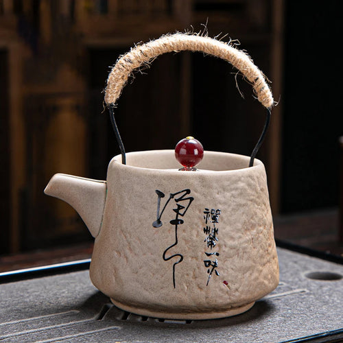 Service à thé japonais rétro kungfu céramique texturé
