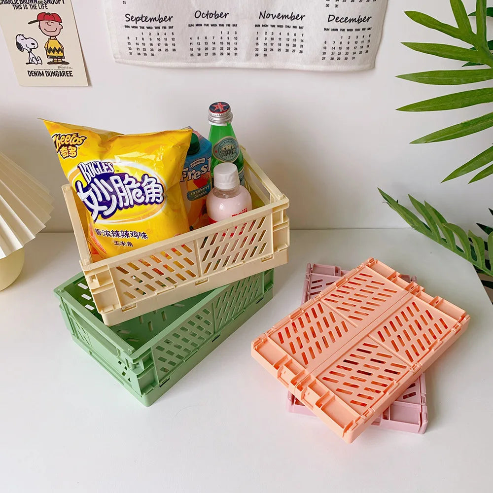 panier pliable empilable pour rangement maquillage bijoux jouets - vue 6 sur 19