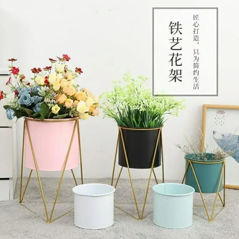 support en fer forgé pour plantes et fleurs d'intérieur élégant - vue 4 sur 18