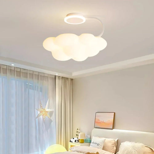 lustre romantique nuages pour chambre enfant décoration nordique - vue 4 sur 8