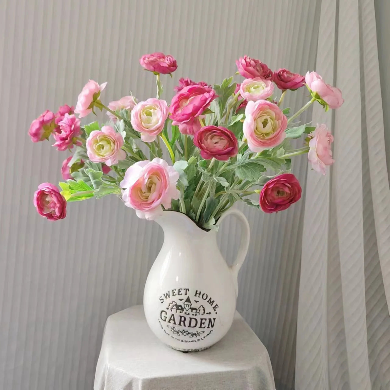 bouquet de fleurs artificielles en soie pour décoration et accessoires photo - vue 2 sur 12
