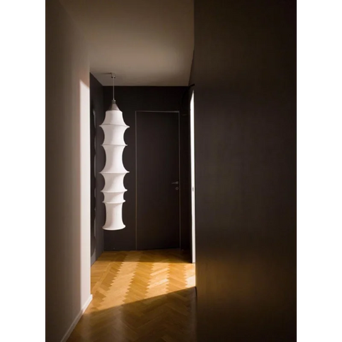 lustre en soie nordique wabi-sabi pour éclairage intérieur élégant - vue 5 sur 14