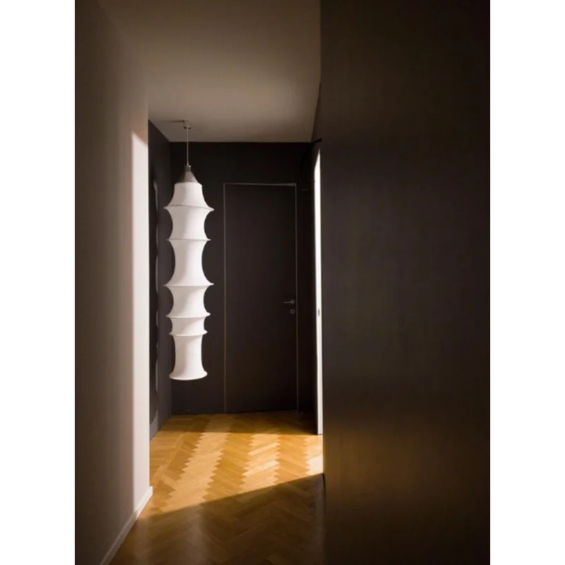 lustre en soie nordique wabi-sabi pour éclairage intérieur élégant - vue 5 sur 14