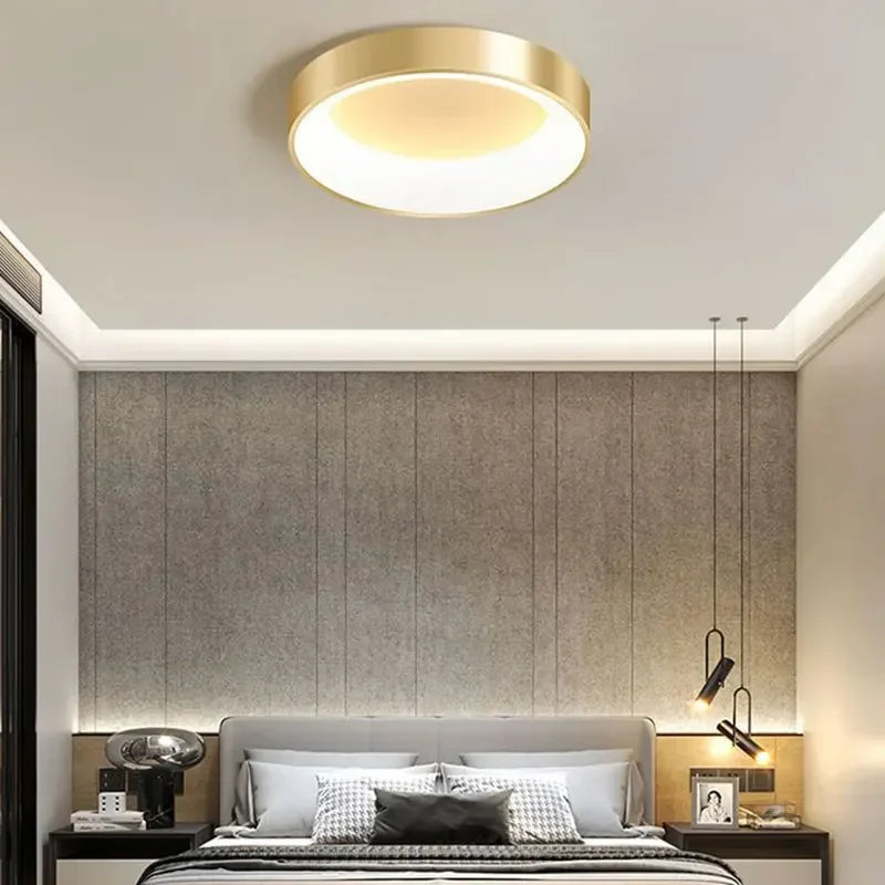 lampes de plafond modernes led pour intérieur simple or - vue 5 sur 7