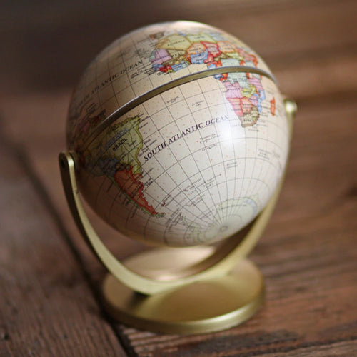 globe terrestre rétro pour enfants apprentissage géographie décoration créative - vue 2 sur 7
