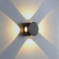applique murale led hémisphère quatre côtés pour extérieur et balcon