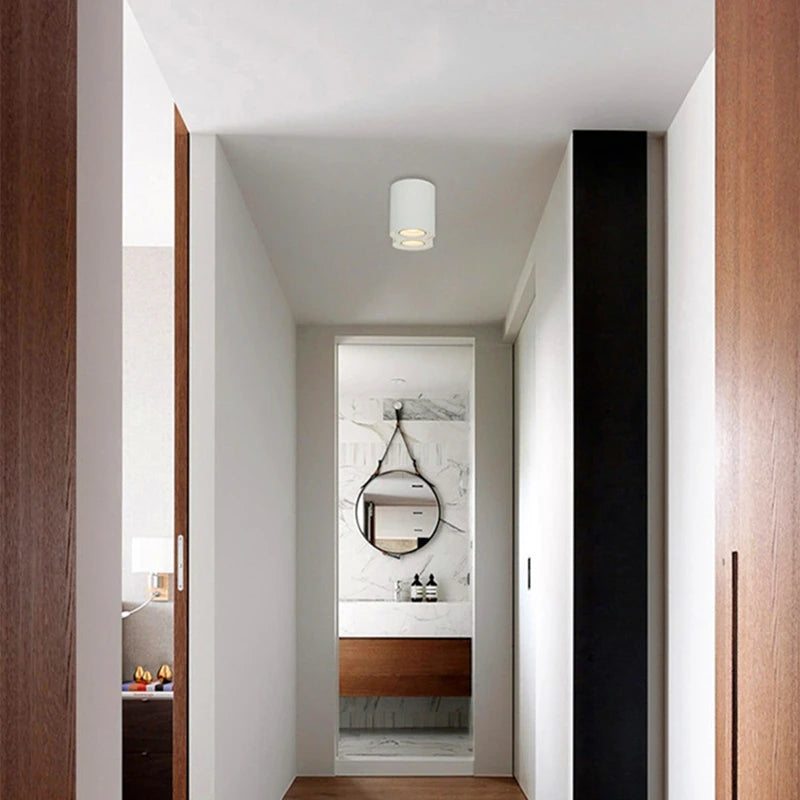 plafonnier led rond avec ampoule remplaçable et angle réglable - vue 6 sur 12