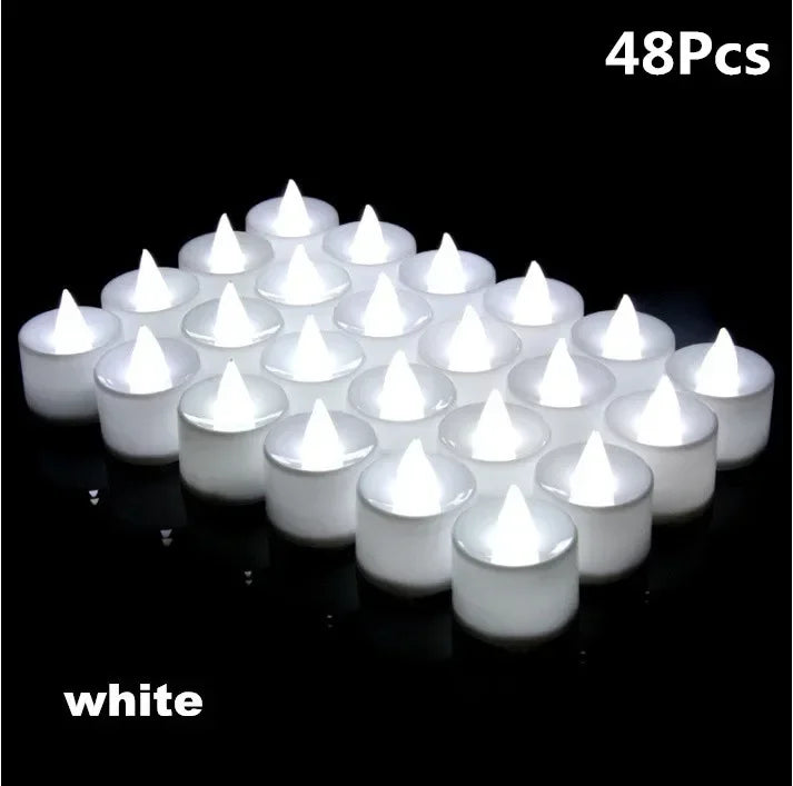 lot de bougies led sans flamme pour décorations de fête romantiques - vue 13 sur 15