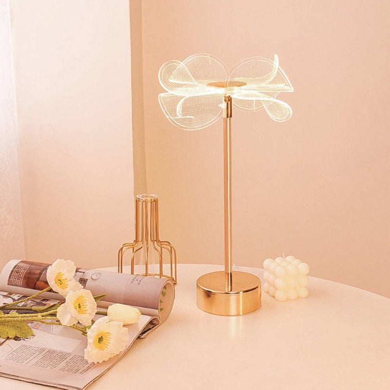 Lampe à poser style vintage LED en métal doré Anila - vue 3 sur 11