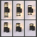 applique murale led extérieure en demi-cercle design pour espaces extérieurs