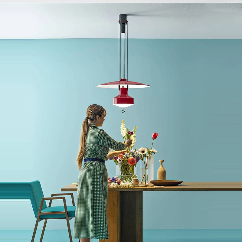 lustre italien flexible en aluminium avec leds dimmables - vue 5 sur 14