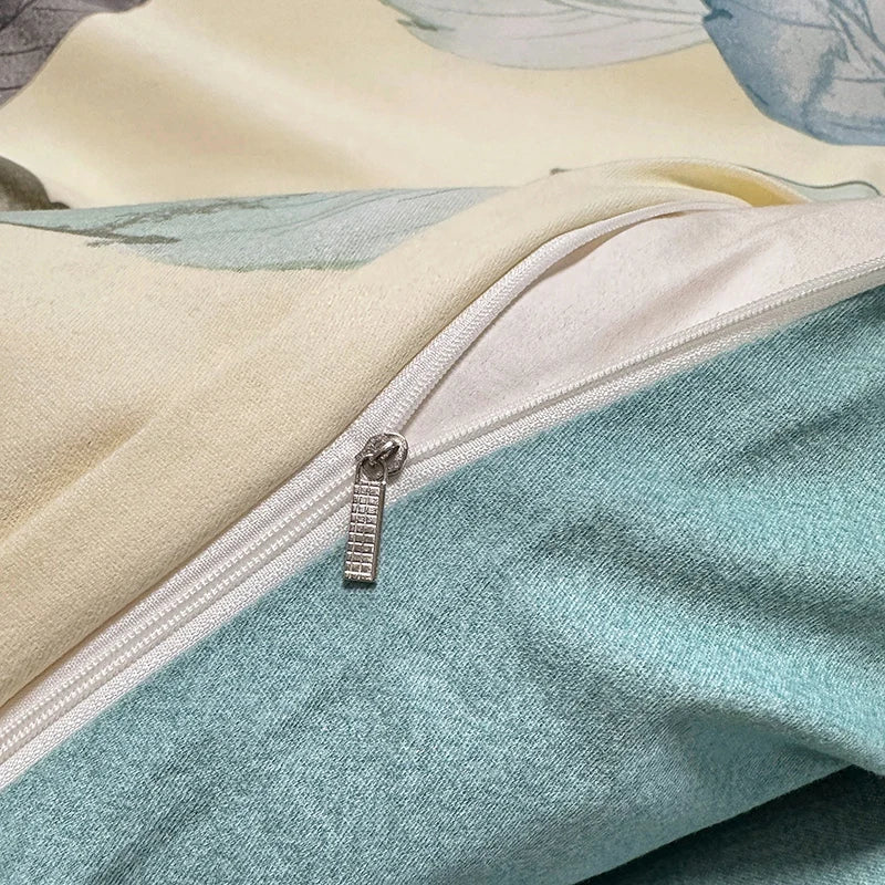 housse de couette en coton ultra douce avec fermeture éclair