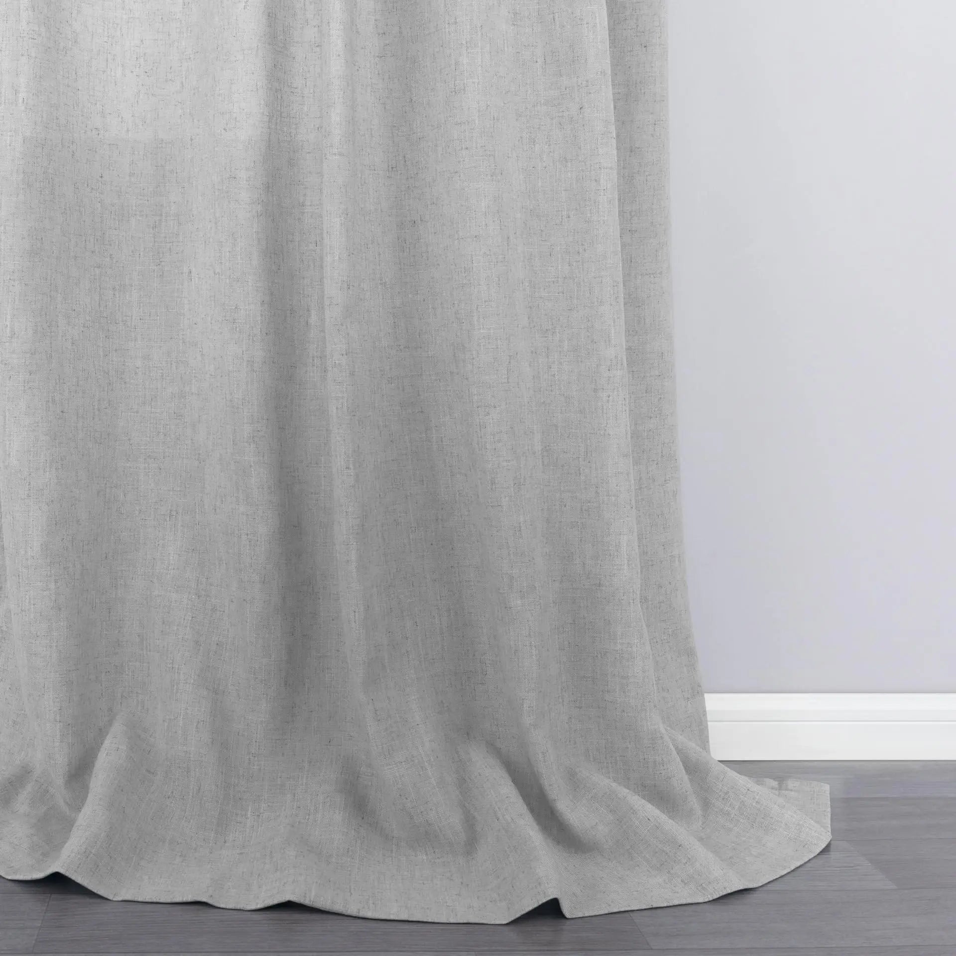 Voilage tulle imitation lin sur mesure grande hauteur - vue 7 sur 10