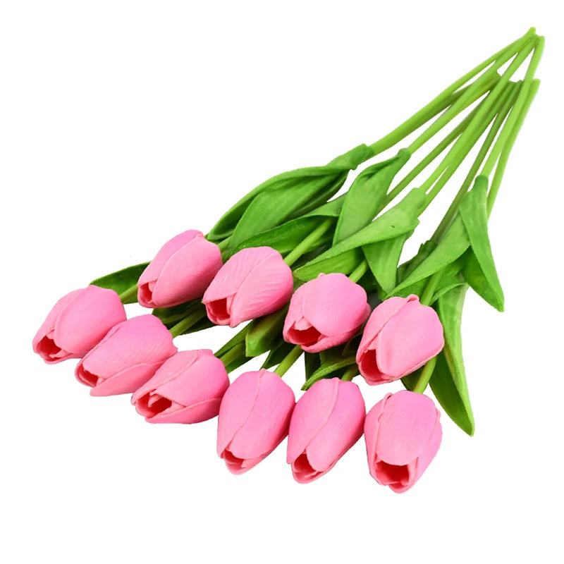 lot de 10 tulipes artificielles pour décoration de mariage et jardin - vue 17 sur 33