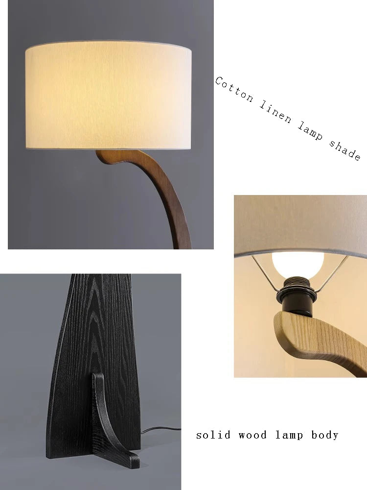 Lampadaire Led en bois au Design moderne