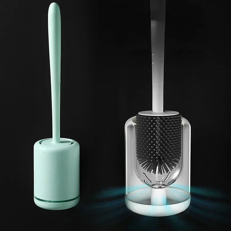 brosse suspendue en silicone avec long manche et support de séchage rapide - vue 7 sur 7