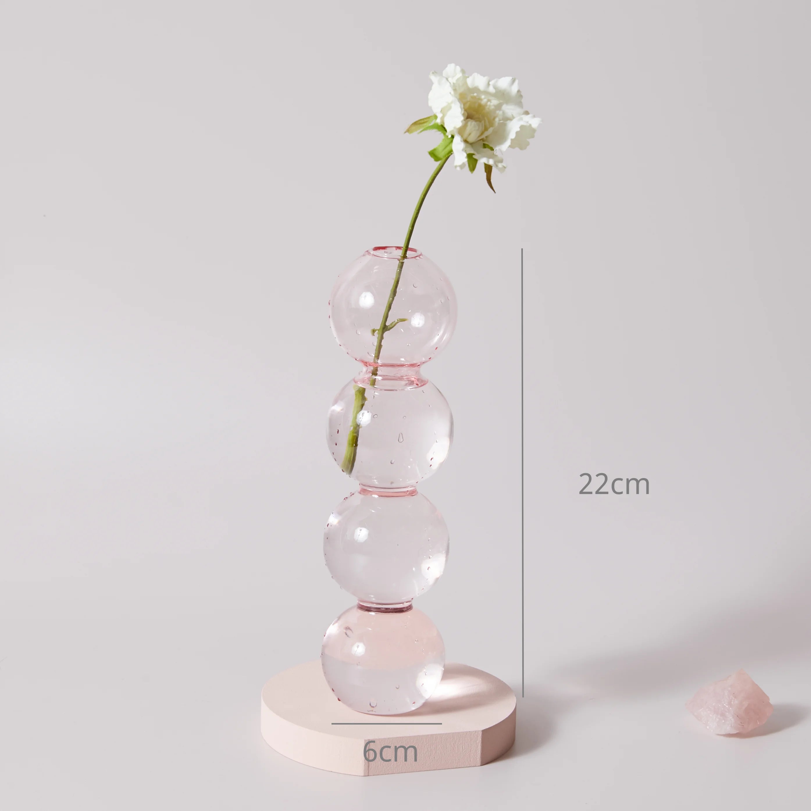 bougeoir en verre conique pour table de mariage et décoration nordique - vue 15 sur 28