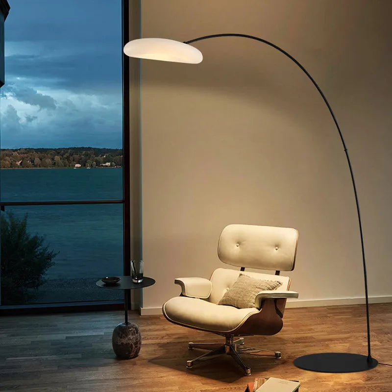 OUFULA pêche lampadaire nordique moderne famille salon à côté du canapé créatif nuage LED décoratif lampe sur pied - vue 4 sur 8