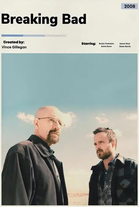 toile art vintage breaking bad décor mural walter white