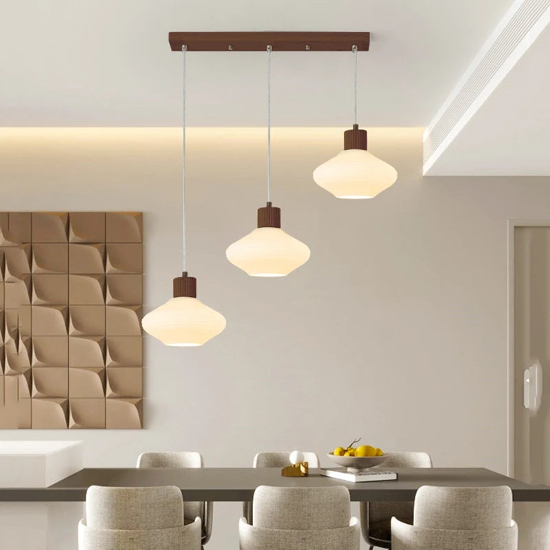 lustre nordique moderne en bois pour intérieur élégant - vue 5 sur 10