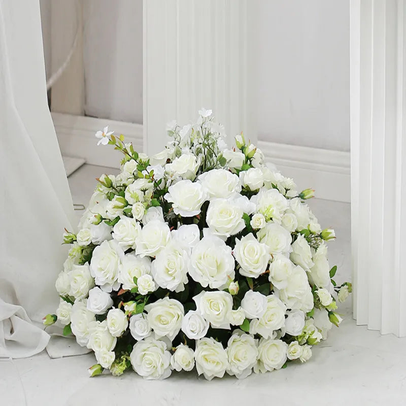 boules de fleurs artificielles en soie pour décoration de mariage et photo - vue 11 sur 22