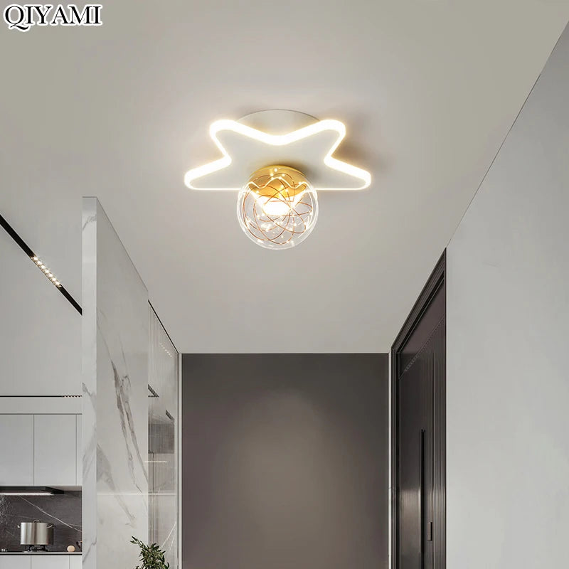 Plafonnier d'intérieur LED étoile et lune - vue 3 sur 8