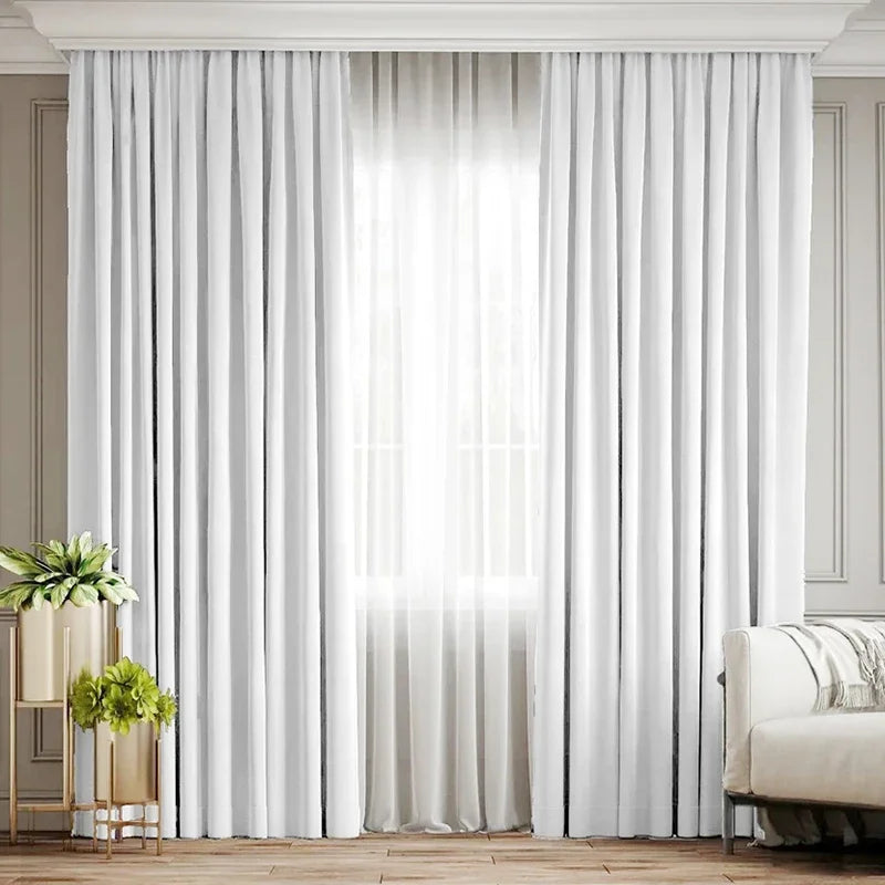 Voilage rideau moderne plissé pour salon chambre fenêtre - vue 8 sur 8