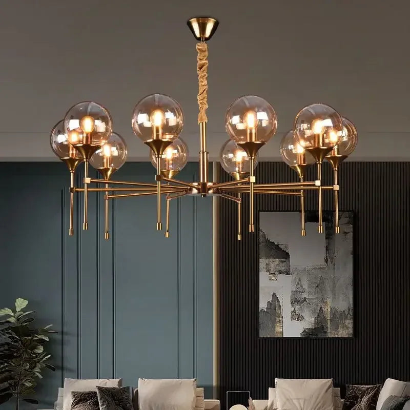 lustre moderne nordique design élégant pour éclairage d'ambiance - vue 4 sur 15